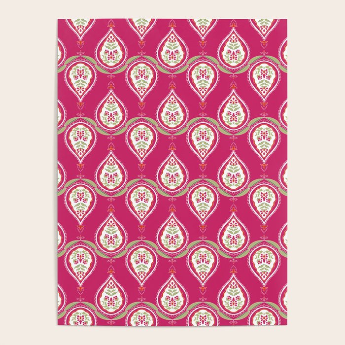 Block Print Blooms Poster Gallery Image 4