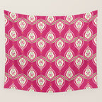 Block Print Blooms Wall Tapestry Gallery Image 4