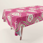 Block Print Blooms Tablecloth Gallery Image 1