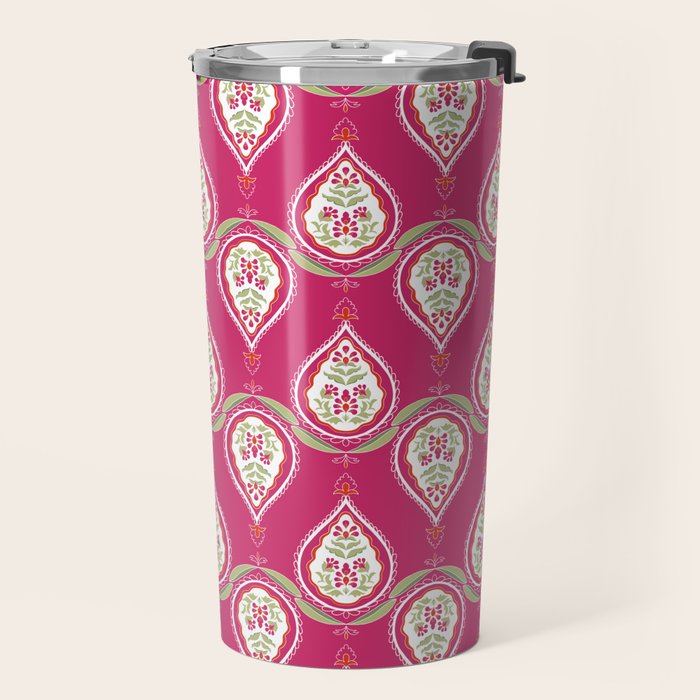 Block Print Blooms Travel Mug Gallery Image 2