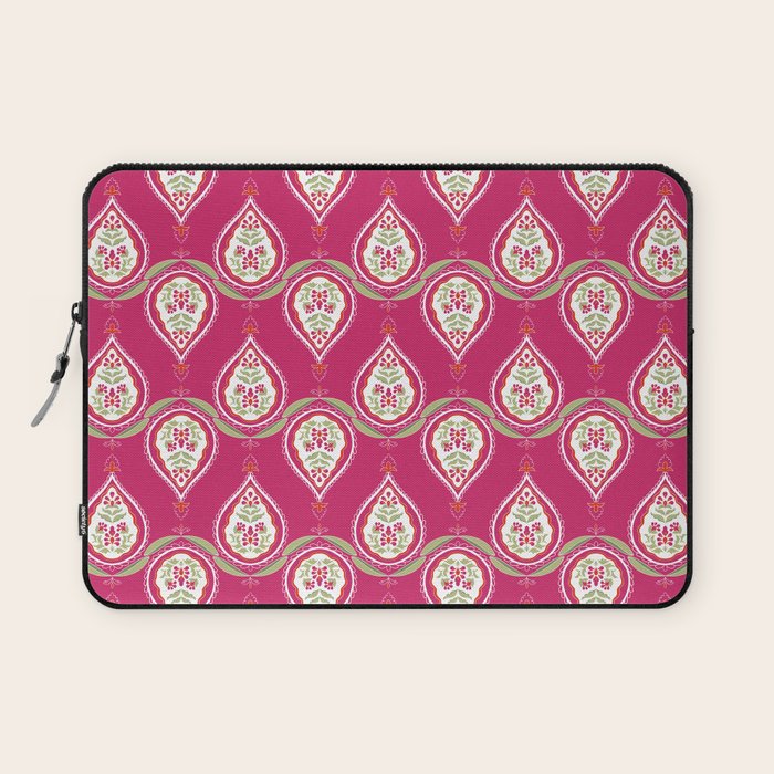 Block Print Blooms Laptop Sleeve Gallery Image 1