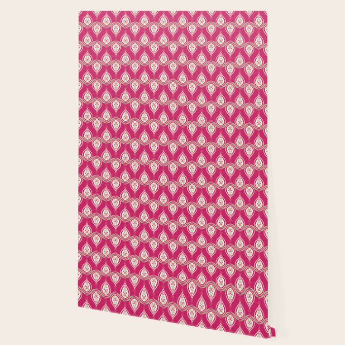 Block Print Blooms Wallpaper Gallery Image 2