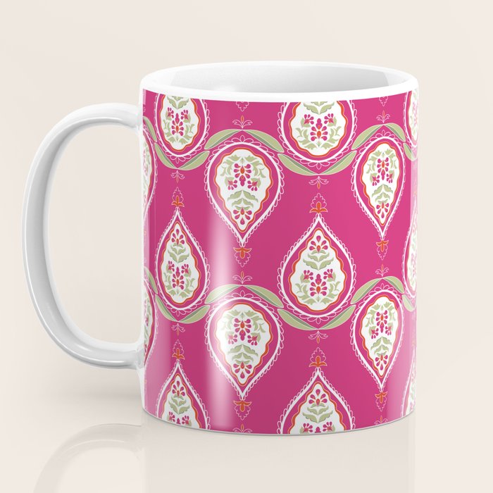 Block Print Blooms Coffee Mug Gallery Image 3