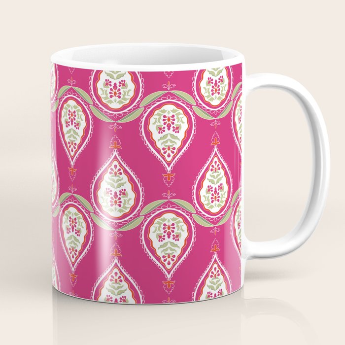 Block Print Blooms Coffee Mug Gallery Image 1