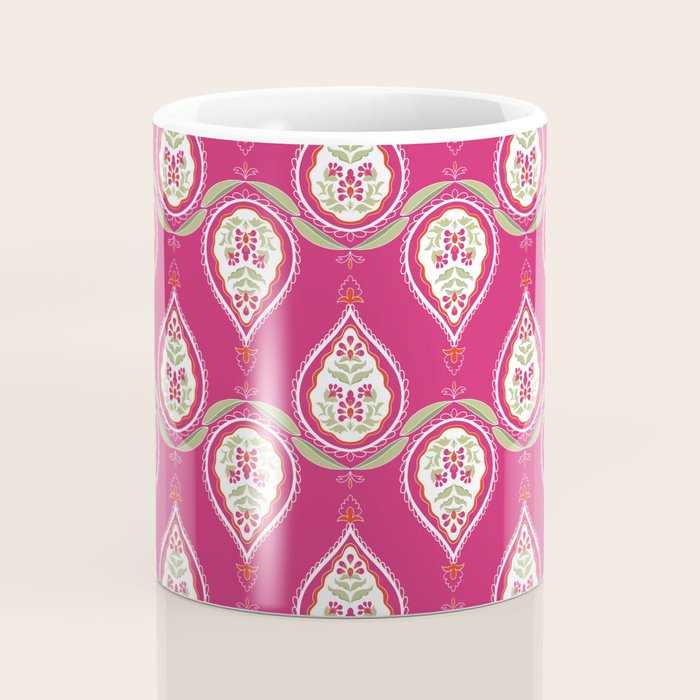 Block Print Blooms Coffee Mug Gallery Image 4