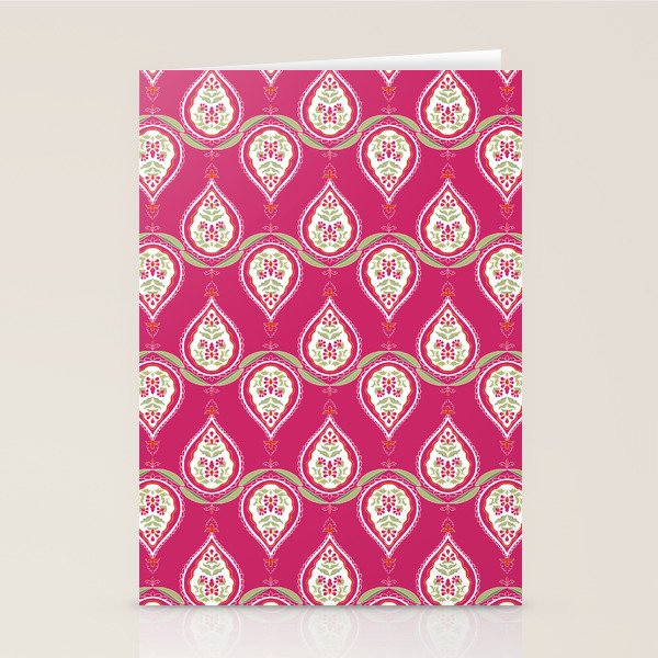 Block Print Blooms Stationery Card Gallery Image 2