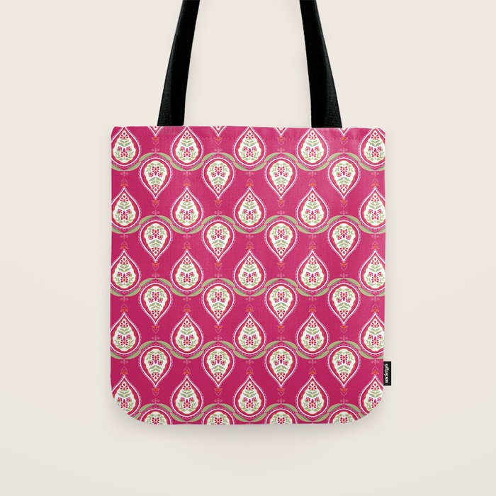 Block Print Blooms Tote Bag Gallery Image 1