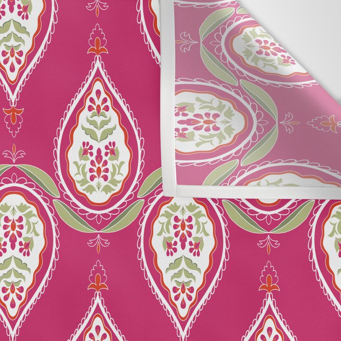 Block Print Blooms Wall Tapestry Gallery Image 3