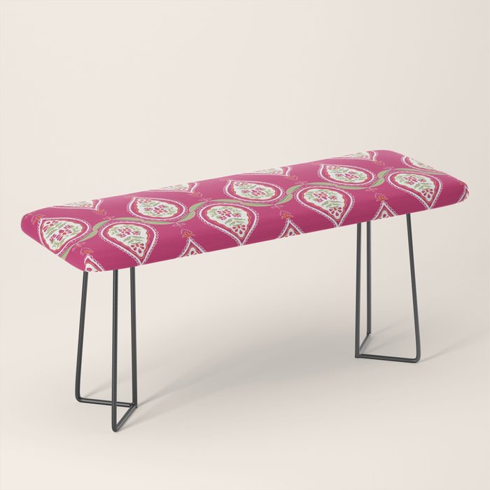 Block Print Blooms Bench Gallery Image 1