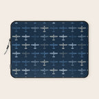 Blue airplane pattern Laptop Sleeve Gallery Image 1
