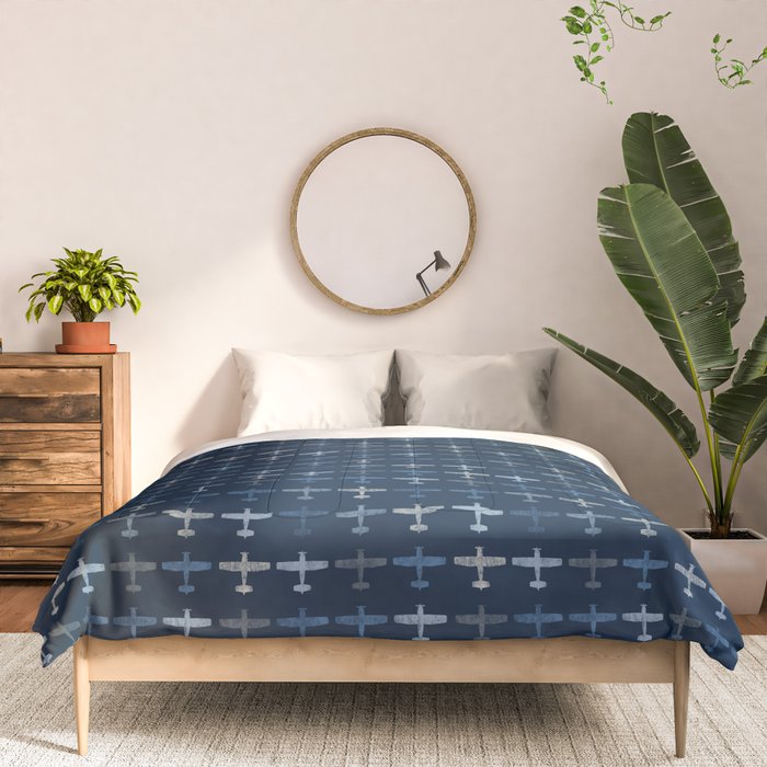 Blue airplane pattern Comforter Gallery Image 3