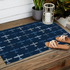 Blue airplane pattern Outdoor Rug Gallery Image 2