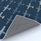 Blue airplane pattern Rug Gallery Image 4