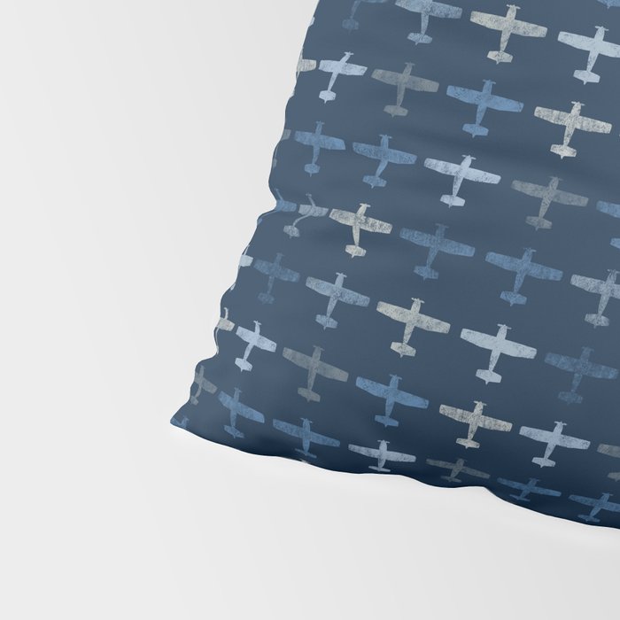 Blue airplane pattern Pillow Sham Gallery Image 4