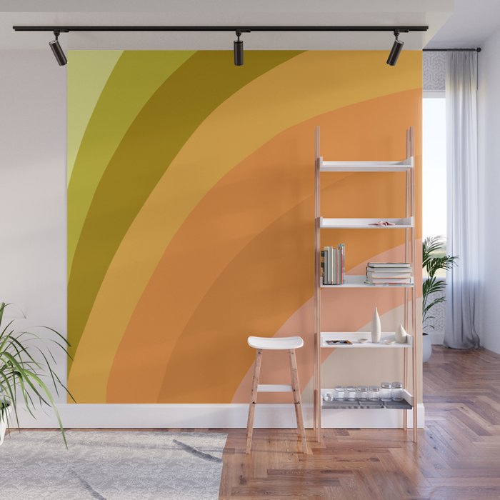 Retro Rainbow Wall Mural Gallery Image 1