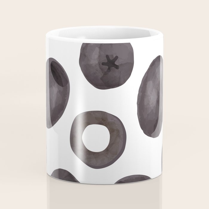 Black olive watercolor pattern print Coffee Mug Gallery Image 4