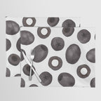 Black olive watercolor pattern print Placemat Gallery Image 1