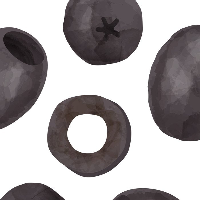 Black olive watercolor pattern print Coffee Mug Gallery Image 2
