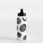 Black olive watercolor pattern print Water Bottle Gallery Image 3