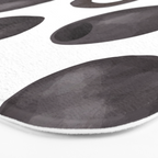 Black olive watercolor pattern print Bath Mat Gallery Image 3