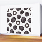 Black olive watercolor pattern print Wall Mural Gallery Image 2