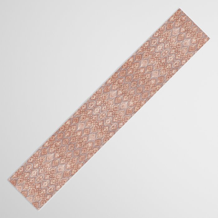 Abstract boho geometric tribal - terracotta Table Runner Gallery Image 3