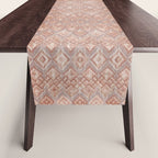 Abstract boho geometric tribal - terracotta Table Runner Gallery Image 1