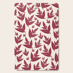 Red On Cream Leaves Cutting Board Gallery Image 1