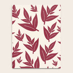 Red On Cream Leaves Notebook Gallery Image 4