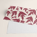 Red On Cream Leaves Wrapping Paper Gallery Image 2