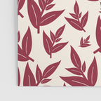 Red On Cream Leaves Poster Gallery Image 3