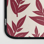 Red On Cream Leaves Laptop Sleeve Gallery Image 3
