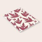Red On Cream Leaves Notebook Gallery Image 3