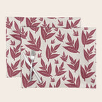 Red On Cream Leaves Placemat Gallery Image 1