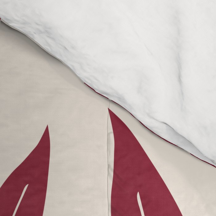 Red On Cream Leaves Comforter Gallery Image 4