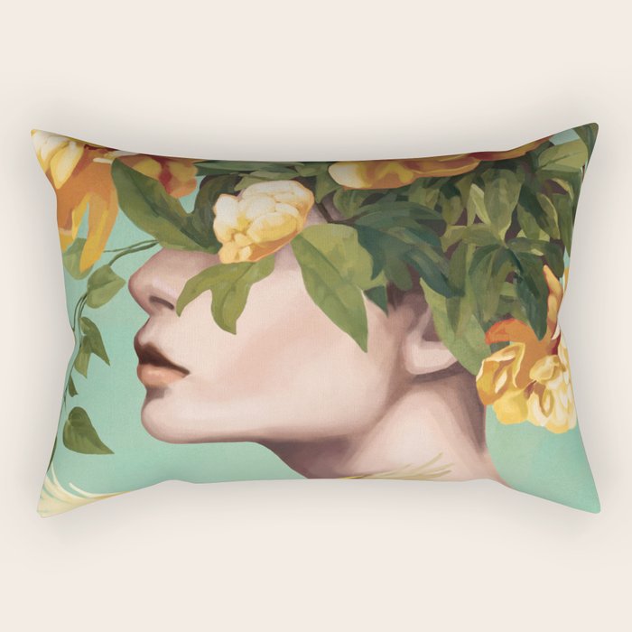 Blooming Essence 2 Rectangular Pillow Gallery Image 1