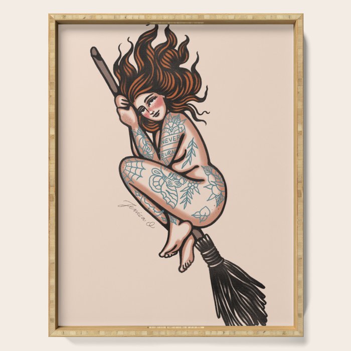 What a witch! Serving Tray Gallery Image 1