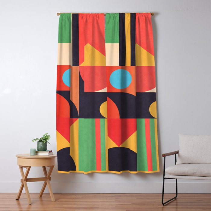 Geometric Shapes 134 Window Curtain Gallery Image 5