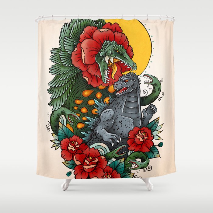 Rose Kaiju Shower Curtain Gallery Image 1