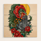 Rose Kaiju Wood Wall Art Gallery Image 1