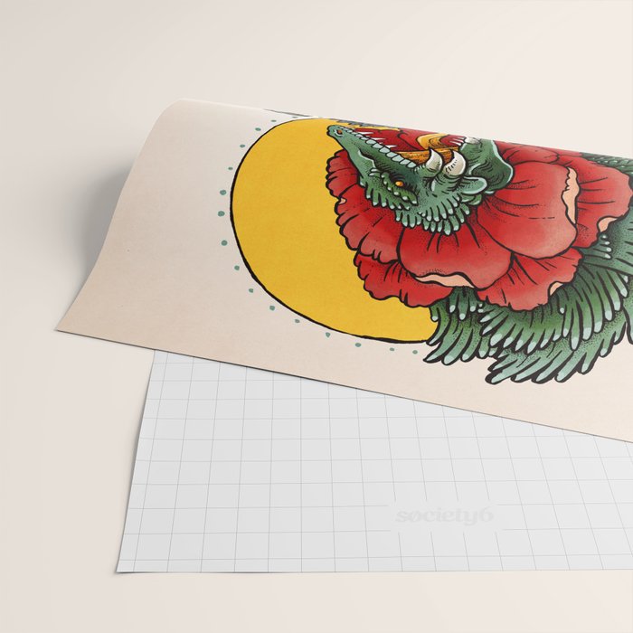 Rose Kaiju Wrapping Paper Gallery Image 2