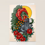 Rose Kaiju Stationery Card Gallery Image 2