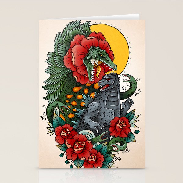 Rose Kaiju Stationery Card Gallery Image 2