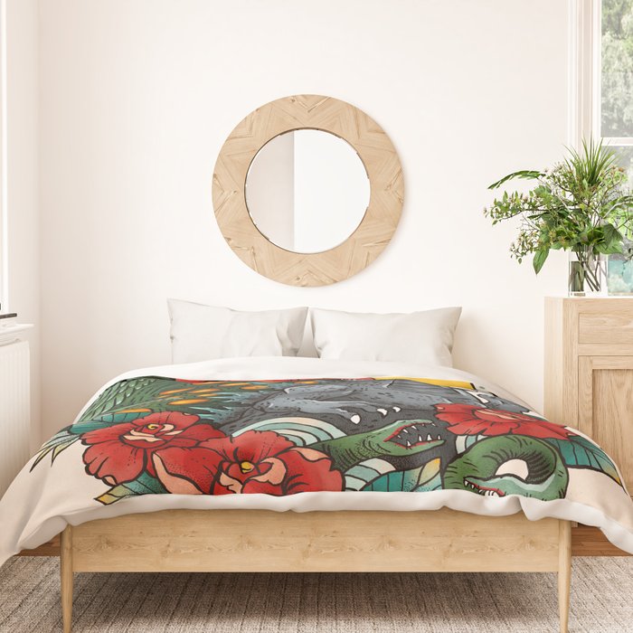 Rose Kaiju Duvet Cover Gallery Image 3
