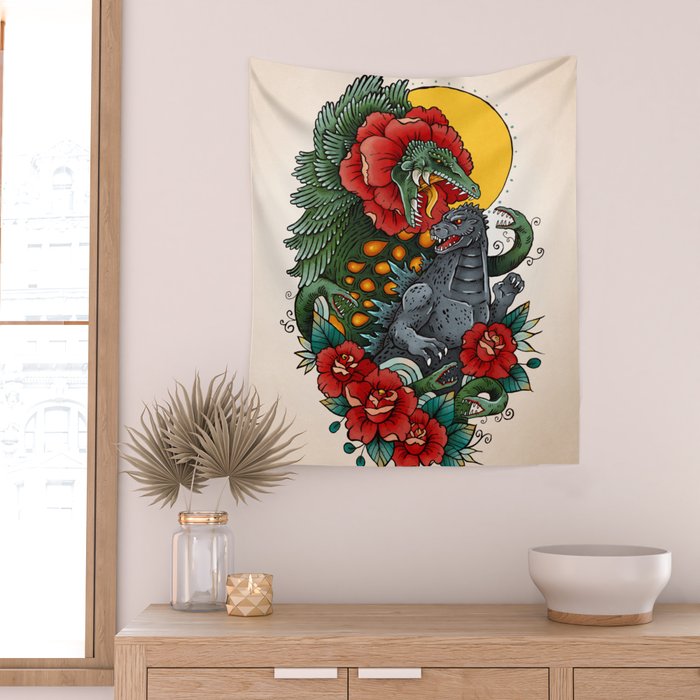 Rose Kaiju Wall Tapestry Gallery Image 2