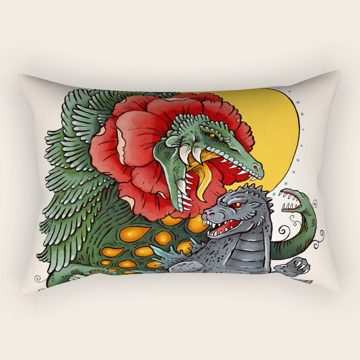 Rose Kaiju Rectangular Pillow Gallery Image 2
