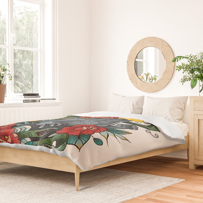 Rose Kaiju Duvet Cover Gallery Image 2