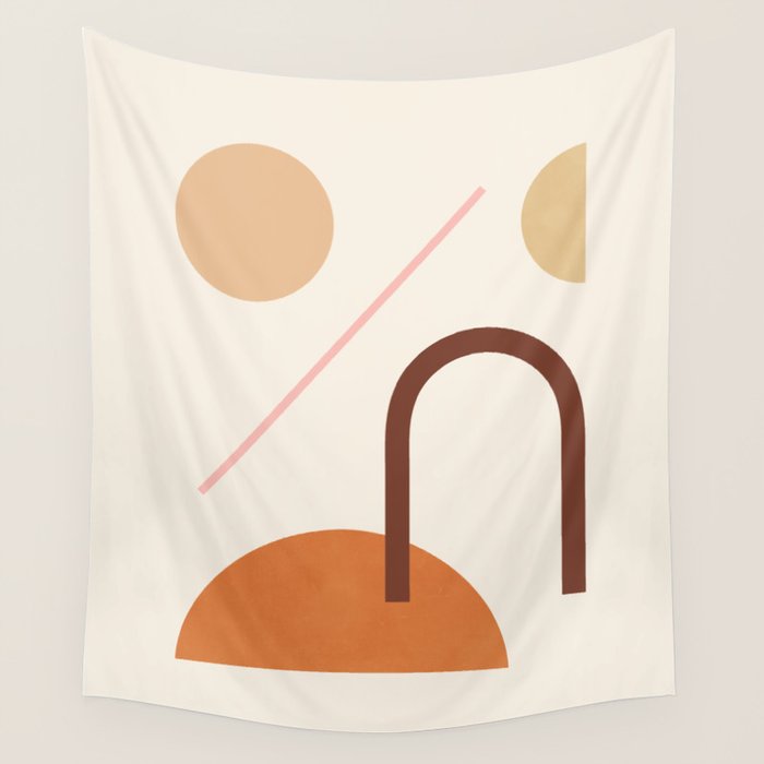 Abstraction_GEOMETRIC_SHAPE_ART_Minimalism_001C Wall Tapestry Gallery Image 4