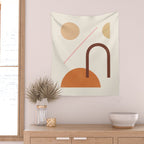 Abstraction_GEOMETRIC_SHAPE_ART_Minimalism_001C Wall Tapestry Gallery Image 2