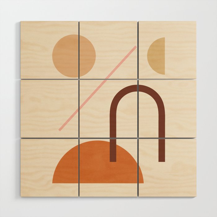Abstraction_GEOMETRIC_SHAPE_ART_Minimalism_001C Wood Wall Art Gallery Image 1